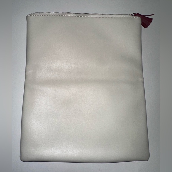 Rachel Pally Cream Pouch with Red Tassel